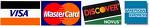 Visa, Mastercard, American Express, Discover Acceptance Mark